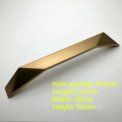 Hole distance 192-3 1,2" 2,5" " Шкаф ручки дверные ручки для ящиков комодов ручки хромированные матовое серебро матовый медный Бронзовый черный 32 64 128 мм - Цвет: Hole distance 192-3