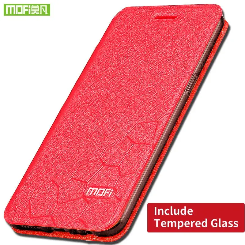 Силиконовый чехол для xiaomi redmi note 7, кожаный чехол-книжка Mofi для xiaomi redmi note 7 pro, чехол для xiaomi redmi note 7 funda 6,3 - Цвет: Case With Glass