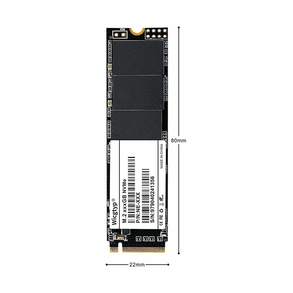 Твердотельный накопитель Wicgtyp M.2 PCIE NVME 22*80 SSD 512 ГБ для ноутбука настольного