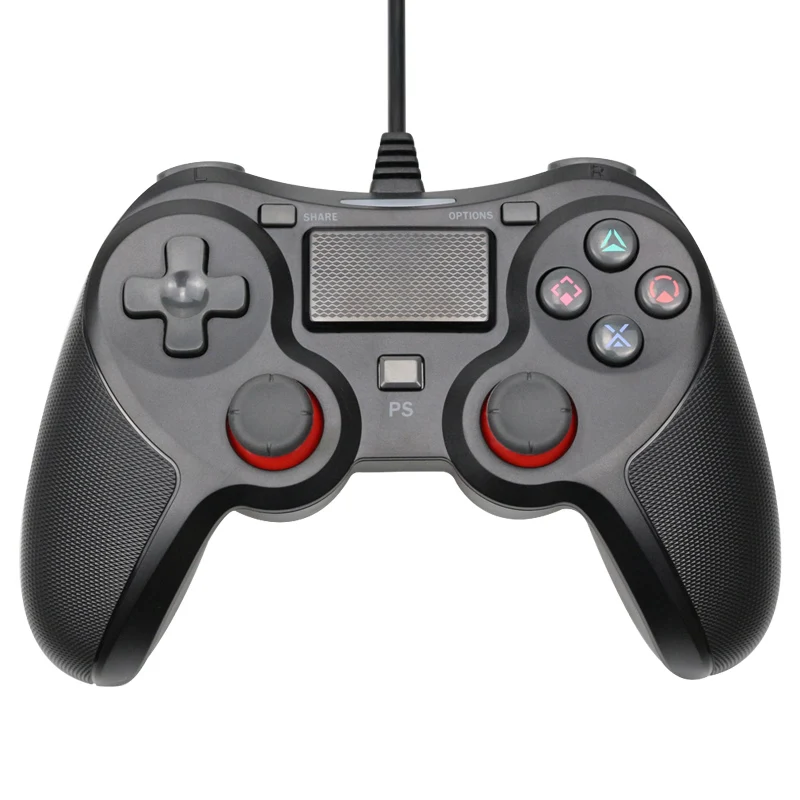 Black 2 USB проводной геймпад для Playstation 4 джойстик геймпад двойной шок джойстик для ПК для PS4 контроллер 2,2 м кабель для PS3 консоли - Цвет: Black 2