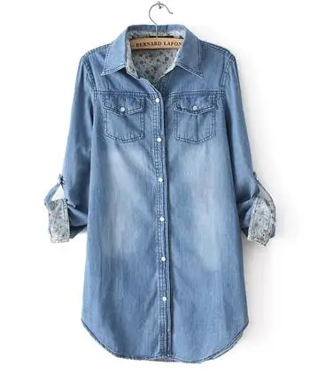 Женская модная рубашка осень 2020 женская джинсовая с длинным рукавом осень|blouses