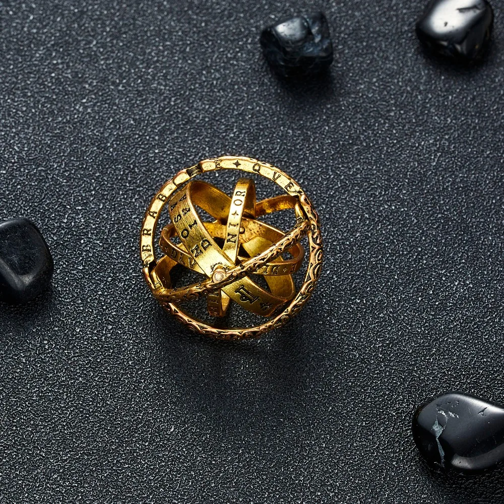 Belleper Armillary Sphere, космические кольца на палец для женщин и мужчин, Ретро стиль, деформация, флип-кольцо, Вселенная, астрономия, панк, Молодежные украшения, подарок