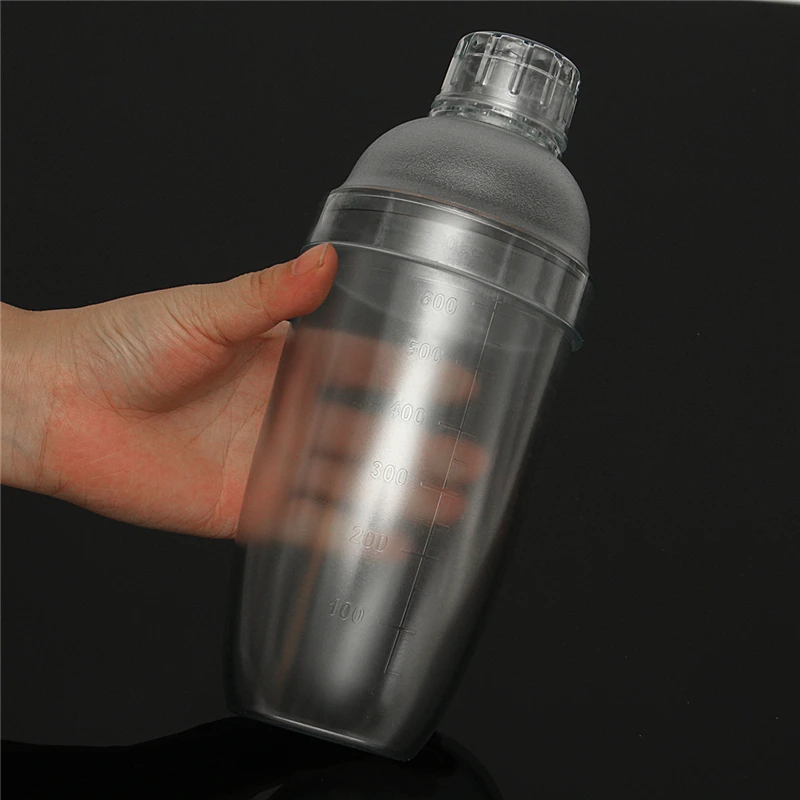 Simple 530ml/700ml Transparent Good Grips Plastic No Rust Milk Tea Cocktail Shaker Mixing Cup Drink Mixer Bar Bartending Tool | Дом и сад