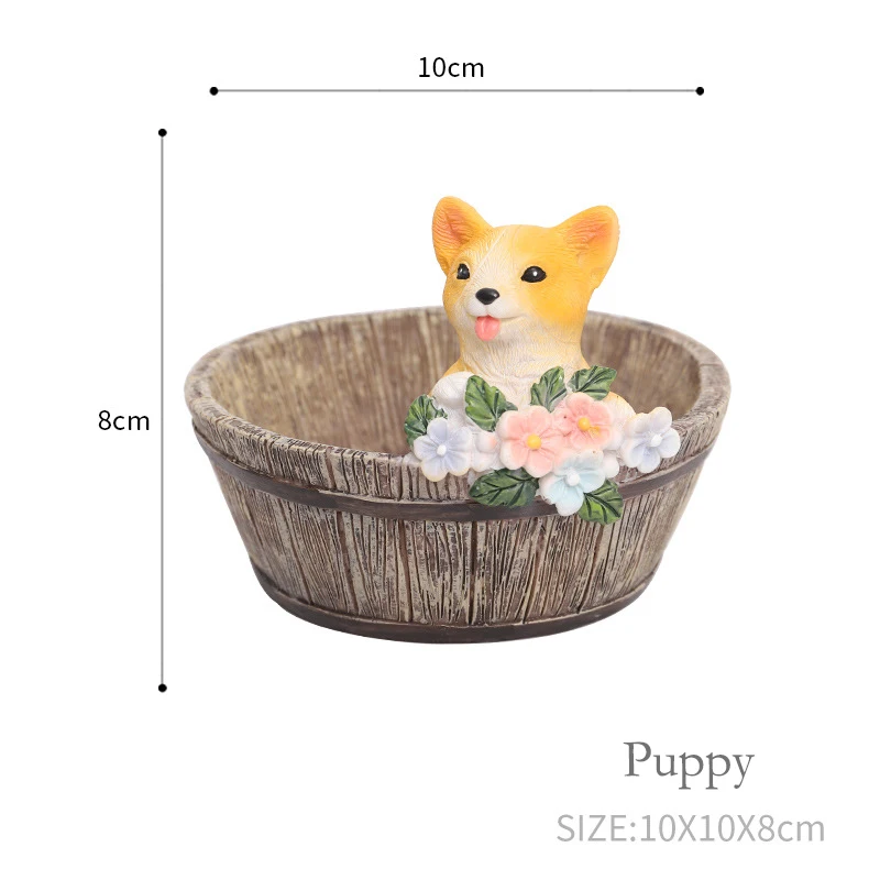Puppy Животный дом цветочные горшки креативные настольные плантаторы для суккулентов растения мелкие цветочные горшки Контейнеры украшения дома подарки - Цвет: Puppy