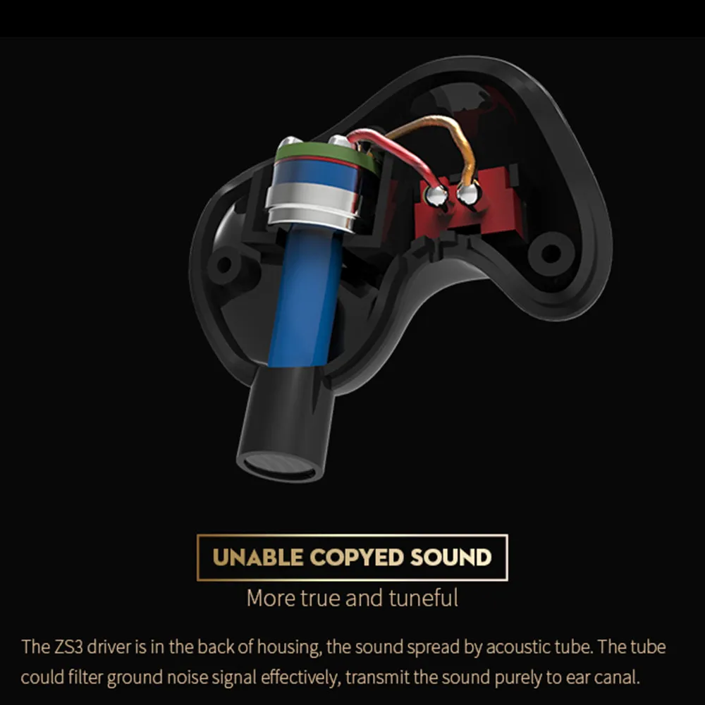 HIPERDEAL игра KZ ZS3 носить наушники гарнитура с двойным басом HIFI наушники-вкладыши телефон гарнитура для телефона прослушивания музыки QIY16 D30