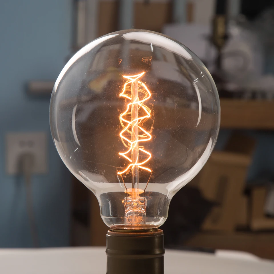 

Vintage G95 Globe Incandescent Bulb E27 Edison Bulbs 110v 220v Filament Light Energy Saving Lamp Indoor Lighting Lamps