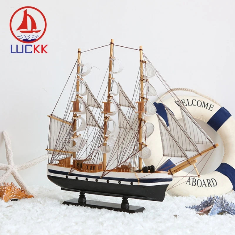 Деревянная модель корабля ручной работы LUCKK 50 см фигурка украшение для дома