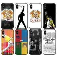 black tpu case for iphone 5 5s se 2020 6 6s 7 8 plus x 10 case silicone cover for iphone xr xs 11 pro max case queen rock group