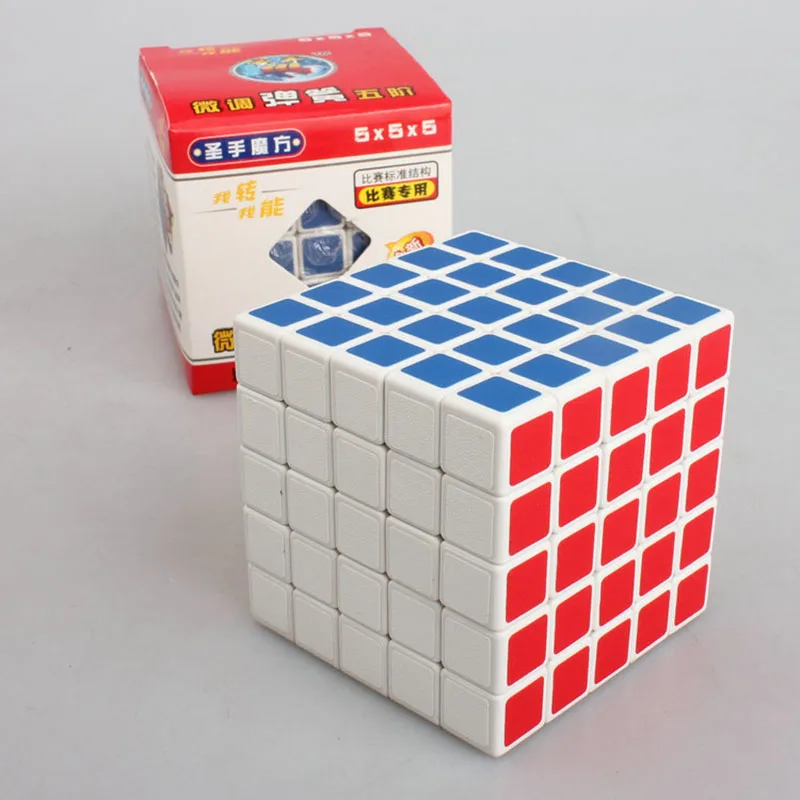 White Shengshou Головоломка Куб 5x5x5 магический твист куб игры профессиональная скорость Magico Cubo обучающие игрушки для детей - Color: White