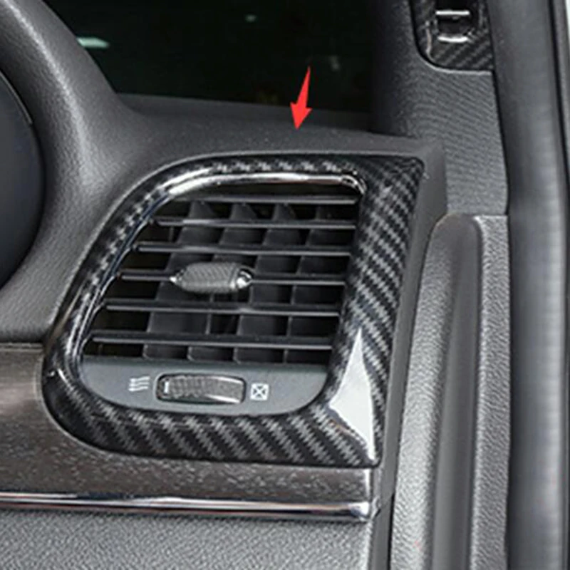 

Car Styling For Jeep Grand Cherokee 2014 2015 2016 2017 2018 ABS Carbon Fiber Front Side Air Vent Outlet Cover Trim 2pcs