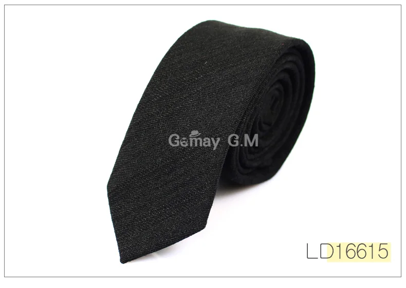 LD16615 Fashion Casual Cotton Solid Mens Ties for Men 6CM Width Narrow Wedding Business Groons Necktie Fresh Neck Tie Neckwear - Цвет: LD16615