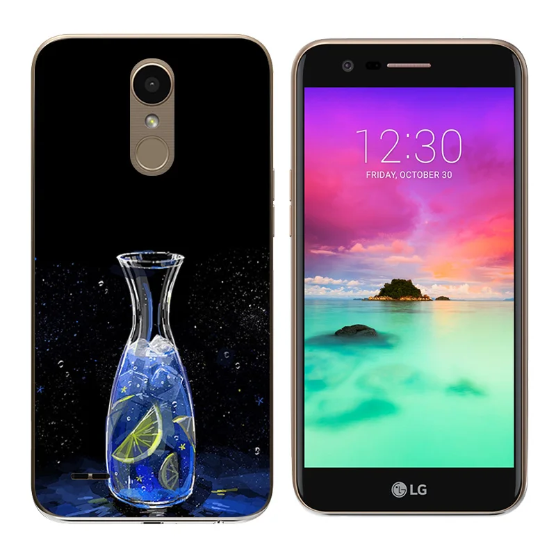 2017 чехол для LG K10 мягкий силиконовый ботанический принт LV5/K10 X400 M250 M250N чехлы