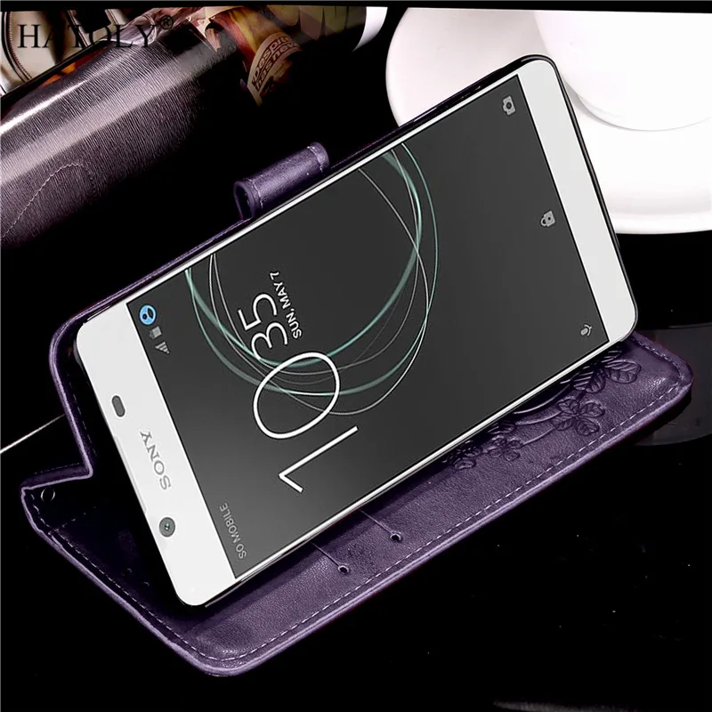 Чехол для Sony Xperia L1 кожаный флип-чехол из ТПУ чехол G3312 слот карт HATOLY | Мобильные