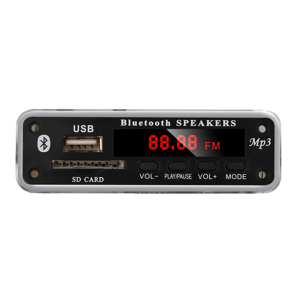 Автомобильный 5 В/12 в MP3 Bluetooth декодер динамик FM аудио модуль с пультом