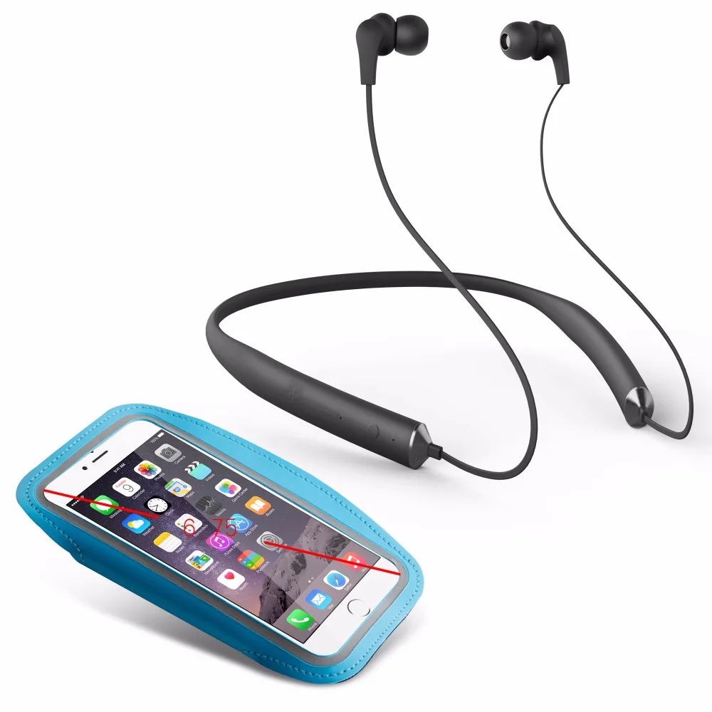 ROCK шейным Bluetooth наушники Беспроводные спортивные гарнитуры для iPhone samsung Xiaomi с микрофоном Водонепроницаемый IPX7 вкладыши