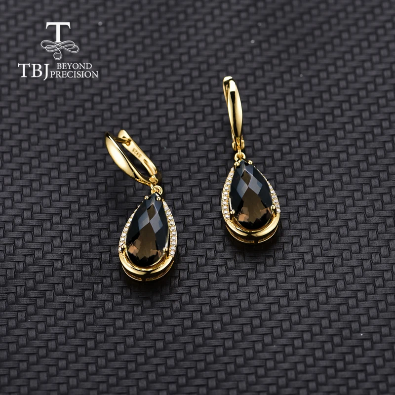 Женские серьги с дымчатым рисунком TBJ ювелирные украшения из драгоценных камней