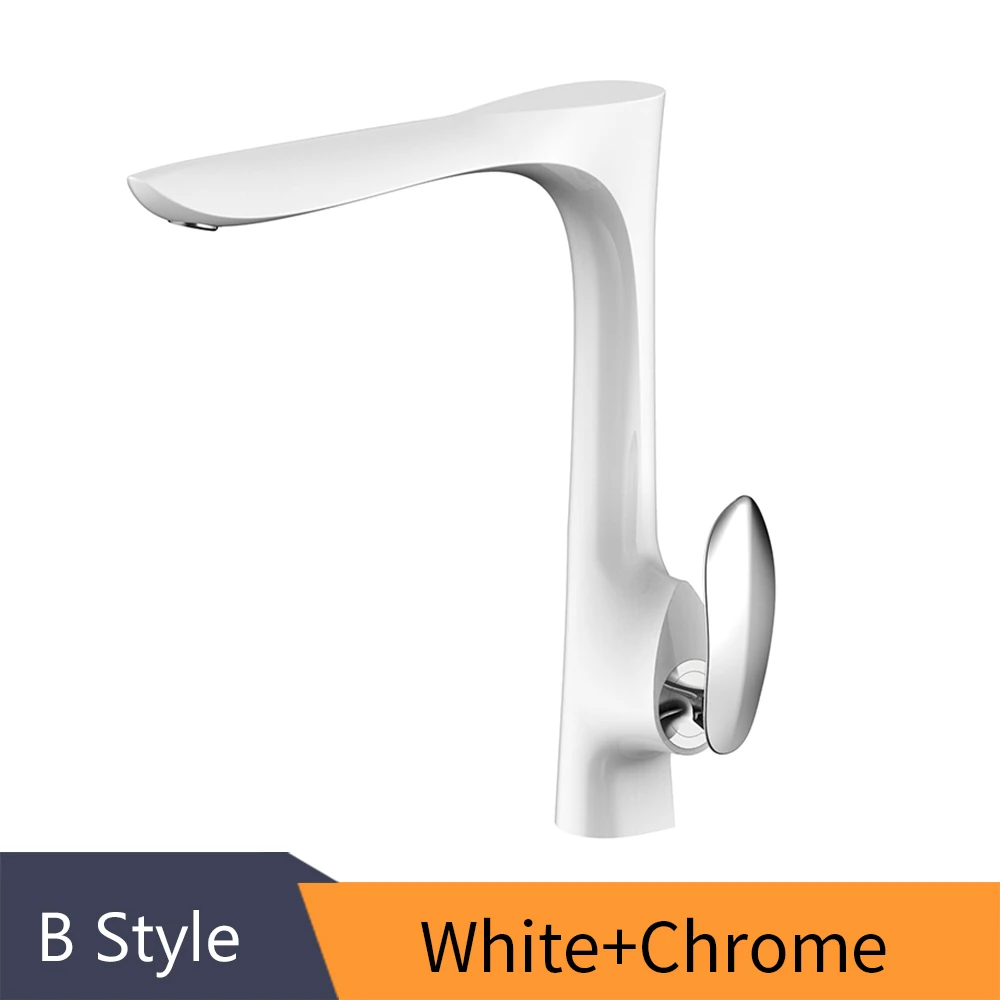 B White Chrome Смесители для кухни с Золотой Одной ручкой выдвижной кухонный кран с одним отверстием поворотный кран с ручкой на 360 градусов смеситель для воды Смеситель кран 0160K - Цвет: B White Chrome