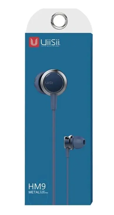 blue color UiiSii HM9 стерео наушники-вкладыши с микрофоном динамические тяжелые басы музыка металл mp3-плеер для Iphone Xiaomi samsung - Цвет: blue color