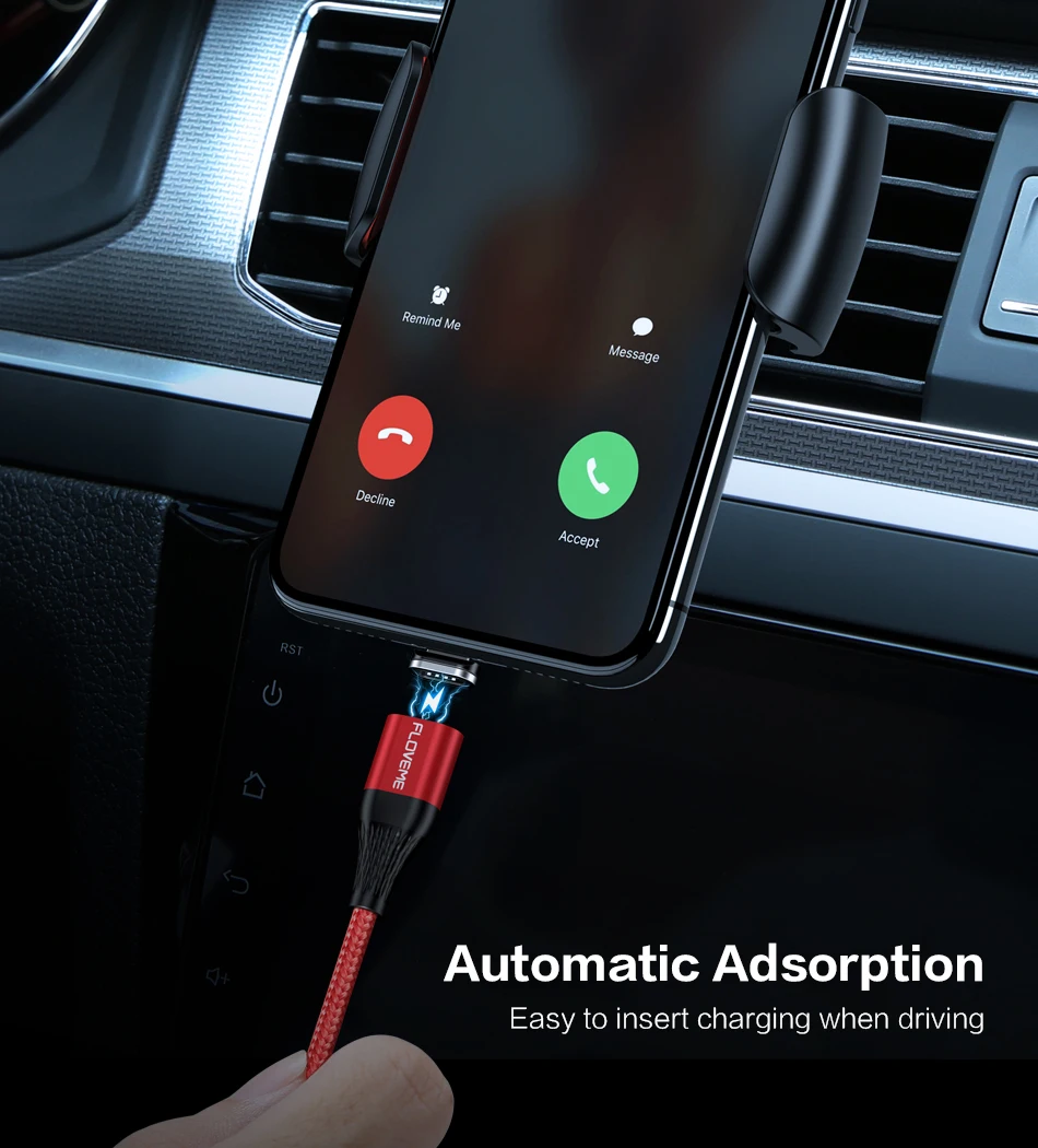 Магнитный usb-кабель FLOVEME для зарядки Micro Usb type C, Магнитный провод для быстрой зарядки, шнур 3a для iphone samsung Redmi Note 7 8, Microusb