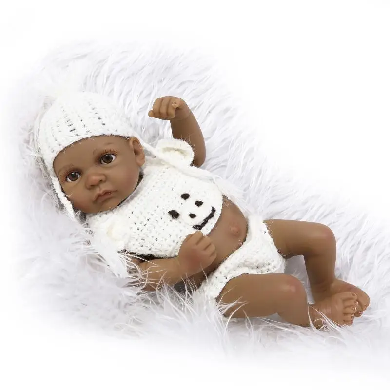 Реальная кукла Otarddolls 28 см черные куклы 10 дюймовая младенец силиконовая полностью