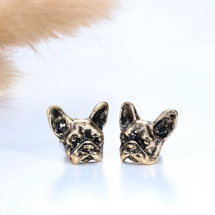 2017 Sell Hot Fashion style Gold-color Silver plated Bulldog animal Stud Earrings high quality jewelry for women | Украшения и