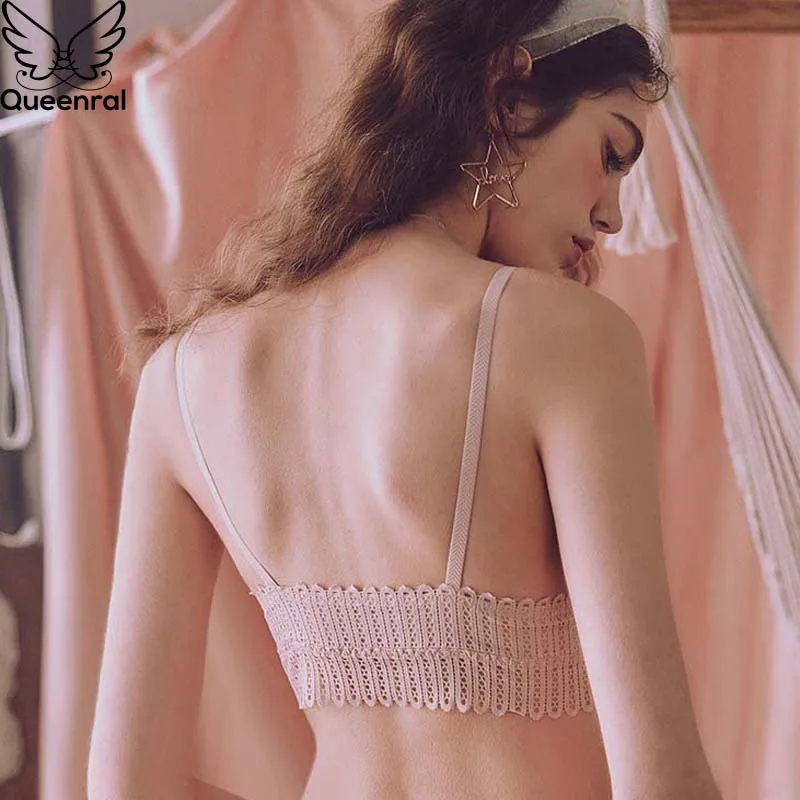 Queenral сексуальный кружевной бюстгальтер отжимать Bralette бюстгальтеры для женщин спереди застежка бюстгальтер без косточек дышащий без спинки женское нижнее белье бюстгальтеры