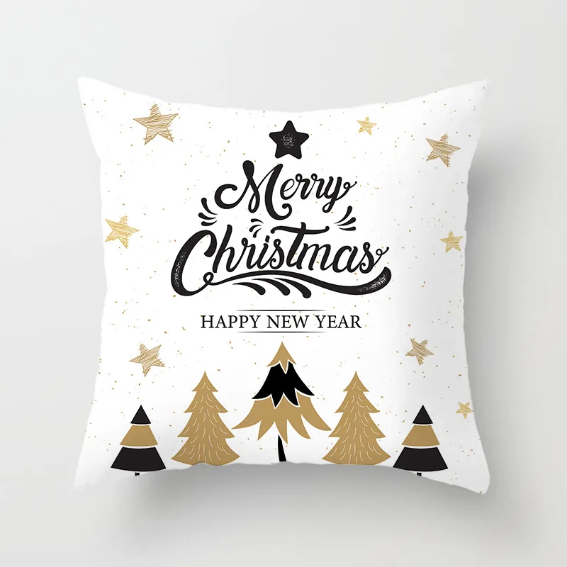 Наволочки с надписью &quotMerry Christmas&quot новогодние мягкие наволочки рождественские