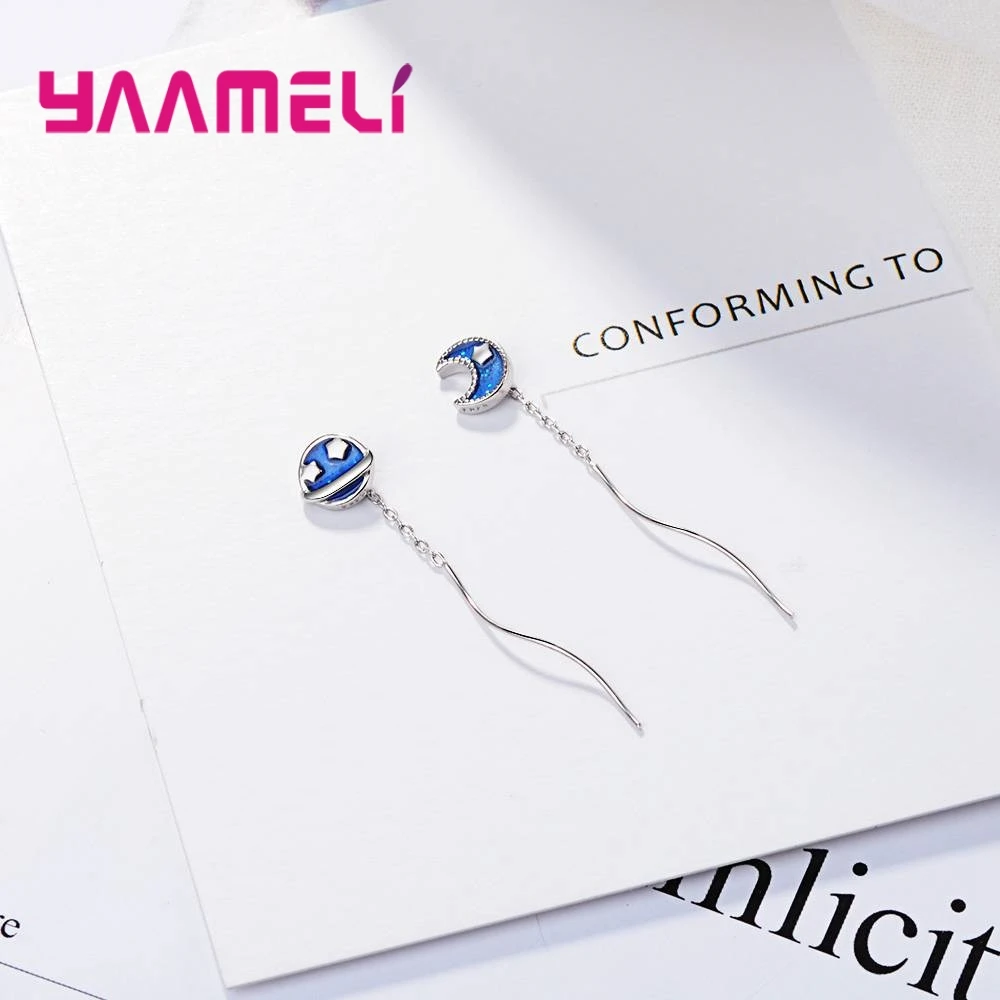 Элегантные новые ювелирные изделия подвеска в виде земли и Луны длинные висячие