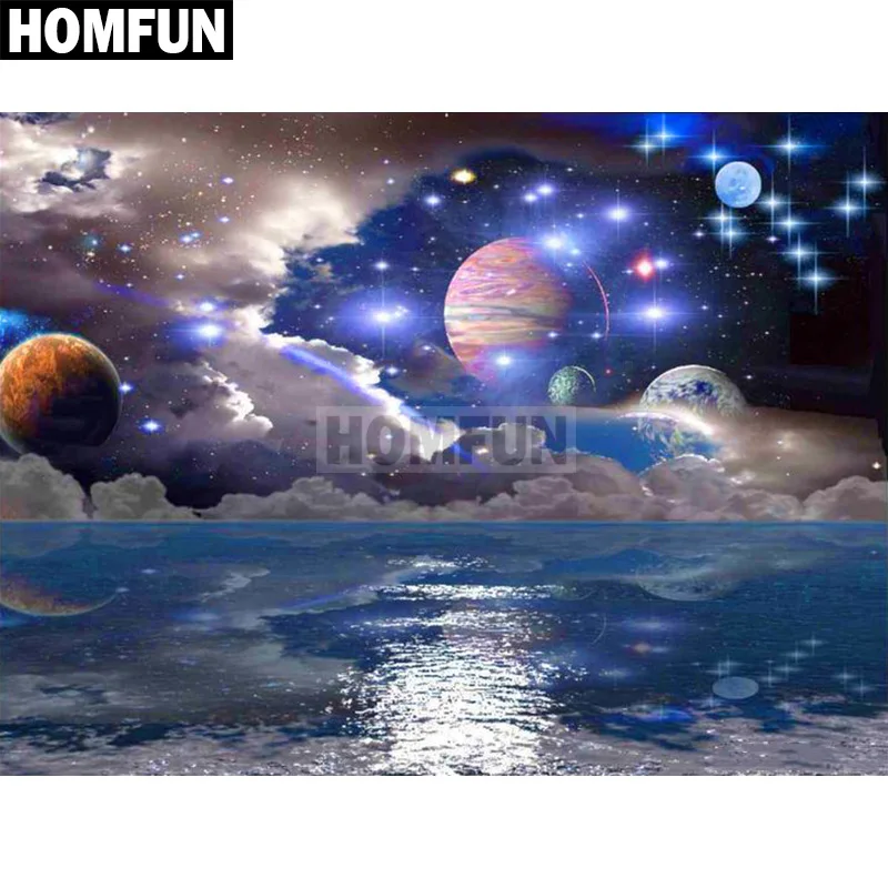 HOMFUN полностью квадратная/круглая дрель 5D DIY Алмазная картина &quotМорское звездное