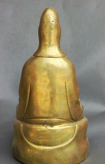 SUIRONG 1227 + 11 &quotКитайский висячий латунный стул Lotus GuanYin Kwan-yin богиня ваза с Буддой
