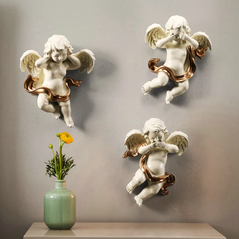 

3pcs European Wall Decoration Pendant Originality Three No Angel Hanging Wall Exquisite Gift