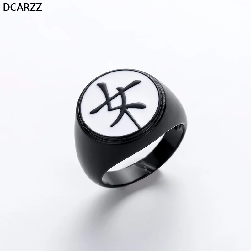 Kagami, семейное кольцо, черное кольцо, Tsurugi, японское, Kanji, для "женщин", Божья коровка и кот, нуар, Kagami, кольцо для женщин, аниме, ювелирные изделия