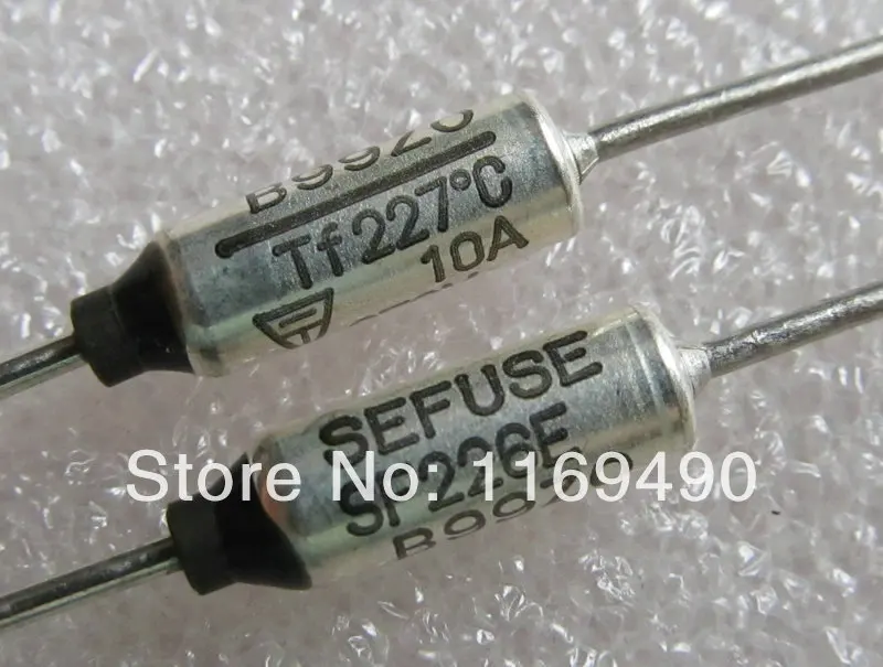 10 шт. SEFUSE термопредохранители SF226E тепловой предохранитель 227 C TF среза 10A 250V