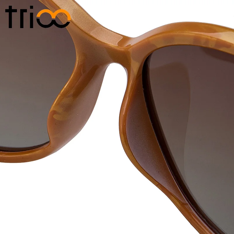 

TRIOO Women Sunglasses High Quality Smooth White Frame Oculos Polarized Driving Lens Female Sun Glasses New Luxury Brand Lunette