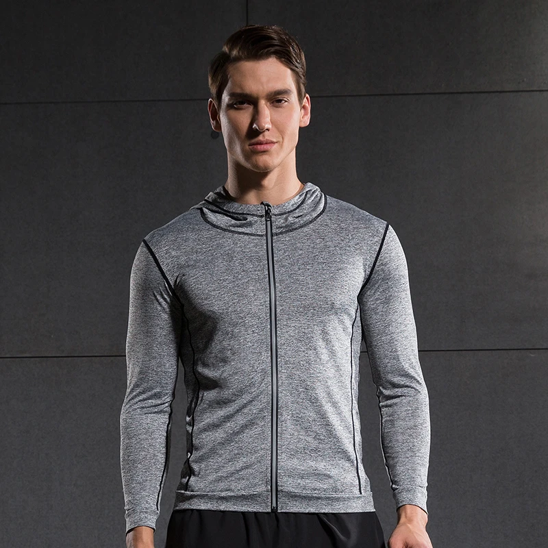 Мужская куртка для бега свитера компрессионные колготки фитнеса занятий спортом
