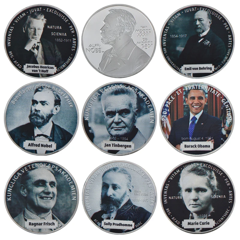 WR Marie Curie Silver Plated Commemorative Coin with Capsule Famous Nobel Prize Laureate Silverr Coins Collectibles | Дом и сад