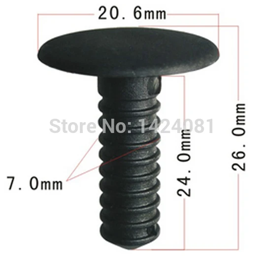 

500x OEM Nylon Fastener Rivet Retainer Clip Carpet Seat Cover (20.6x20.4x7mm) for Peugeot for Citroen / Universal