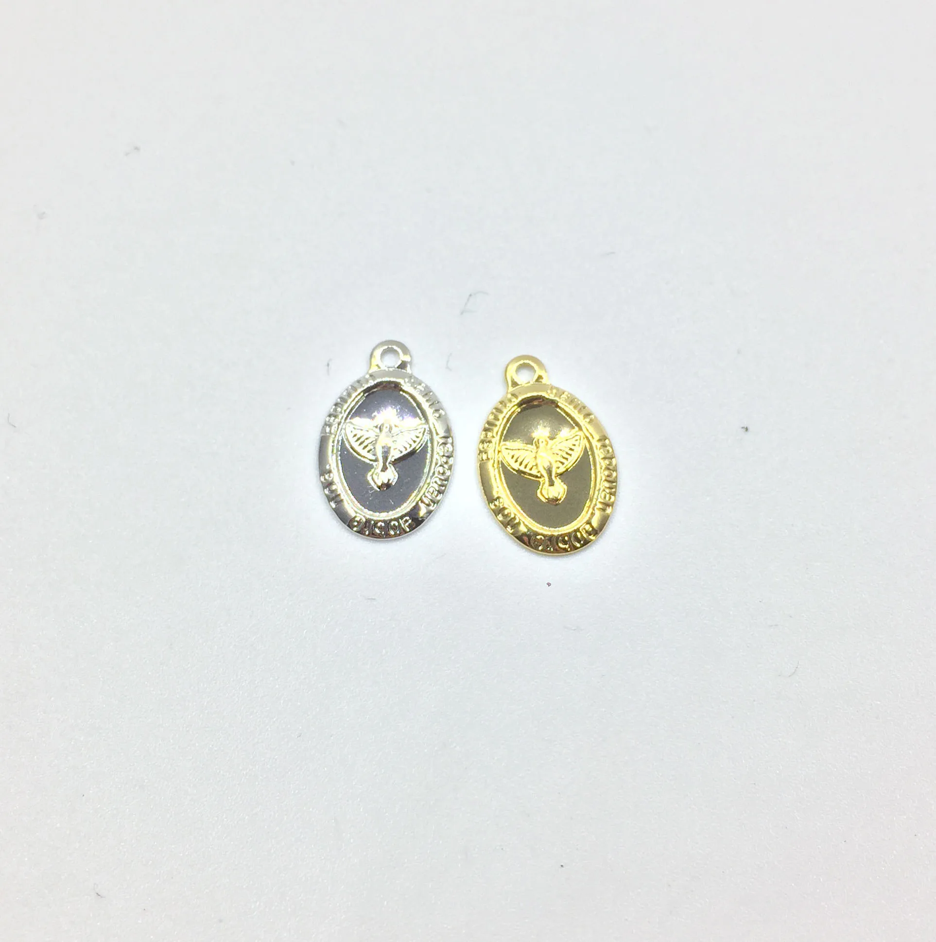 Eruifa 10pcs 12*10mm Oval Eagle Brass necklace,earring bracelet jewelry DIY handmade 2 colors Gold and silver