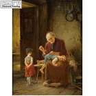 Алмазная мозаика сделай сам 5D, бабушка помогает детям, штаны, алмазная живопись, наборы для вышивки крестиком, узоры Стразы, искусство