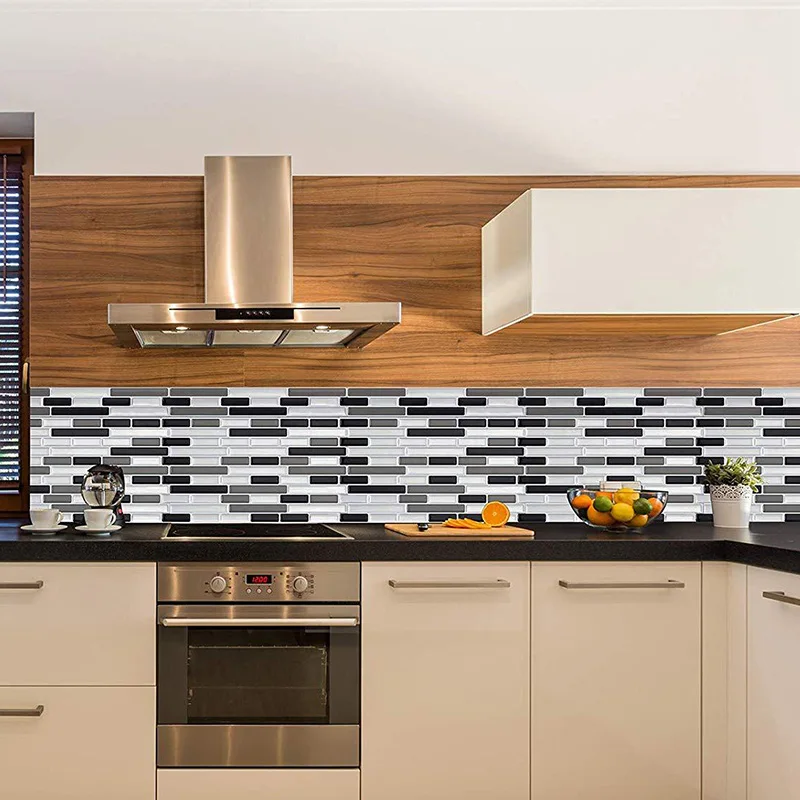 1pcs 3D Mosaic Tile Wall Sticker Self-Adhesive Decal Home Kitchen Bathroom Decor | Stickers