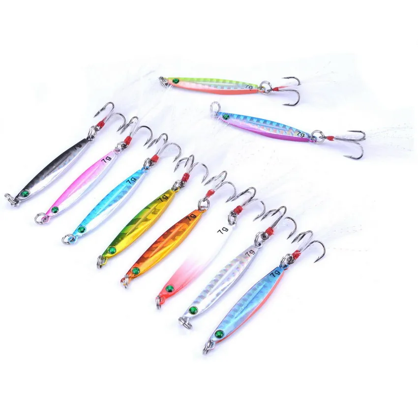 

10pcs Spoon Baits Metal Jigging Lure 7g 10g 14g 17g 21g 28g 40g Metal Jig Iron Lead Lures Leurre