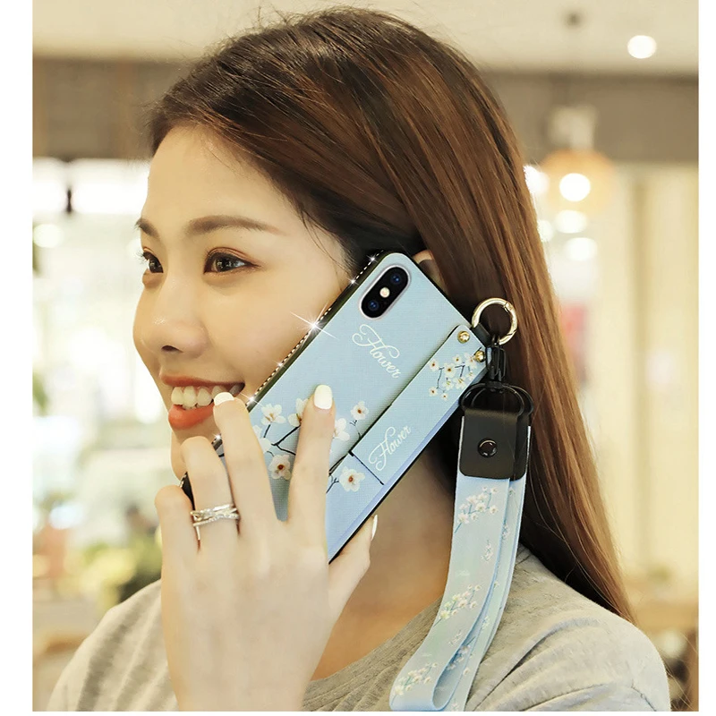 Шнурки Алмазный чехол для huawei P9 P8 Lite P Smart Nova 3 3i Коврики 9 Lite honor 8A 10 9i 6X 7X 8X Max 7A pro V20 крышка