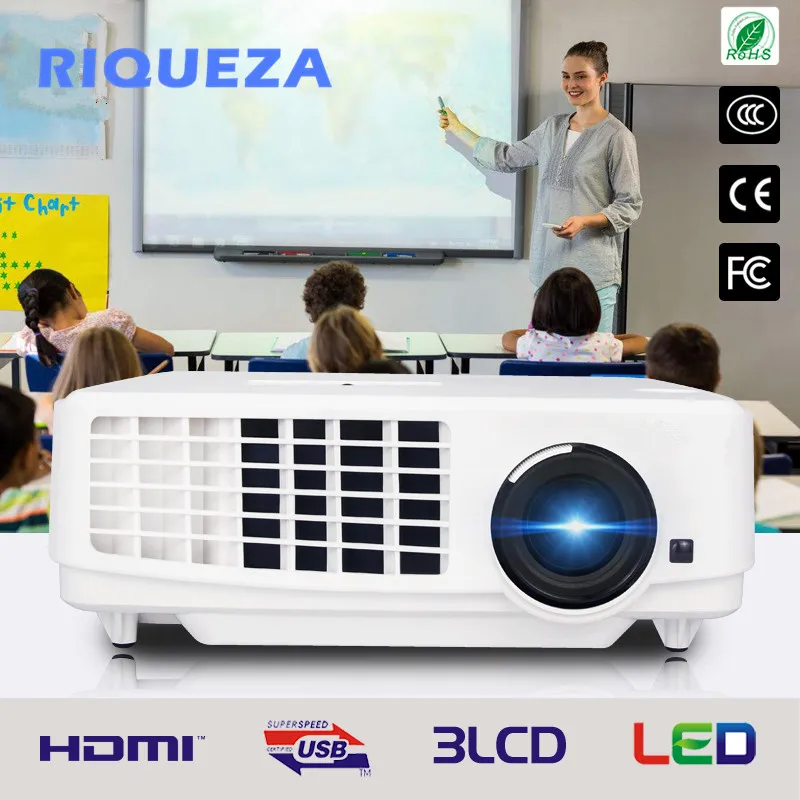 

RIQUEZA X1800 New Short Throw Daylight Projector For 1024*768(XGA) 3800 Lumens , Education