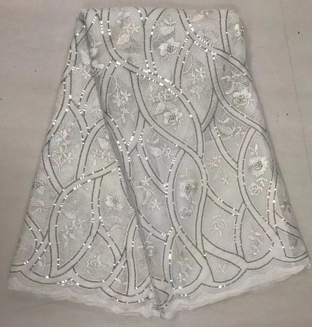 Африканская шифоновая кружевная ткань 2019 Высококачественная французская