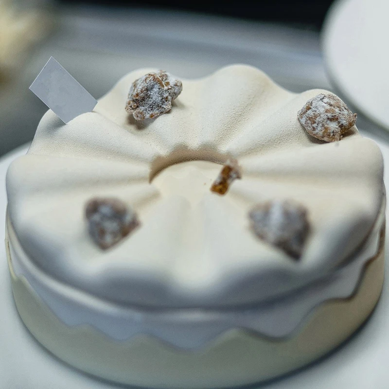 1 шт. круглая силиконовая форма для выпечки муссов антипригарная 1000 мл|flower