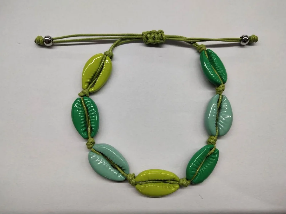 1 шт. Горячая продажа Мода оптовая подлинный cowrie морской корпус браслет в