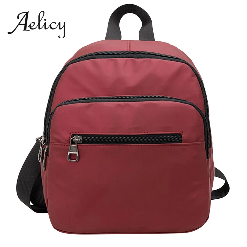 Aelicy Unisex Casual Travle Backpack Men Small Quality Nylon Waterproof Students Satchel Women Wild Solid Mini Shoulder Bag New | Багаж и