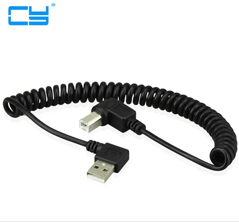 40 см USB 2,0 macho para 4pin USB B tipo angulo direito dados retratil cabo de carregamento para USB2.0 impressora e сканер