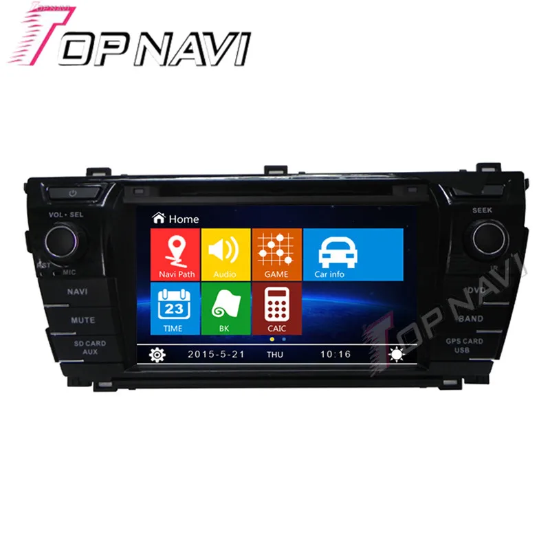 Topnavi 7-дюймовый автомобильный DVD GPS для Toyota Corolla 2014- (низкая версия) автомобильное