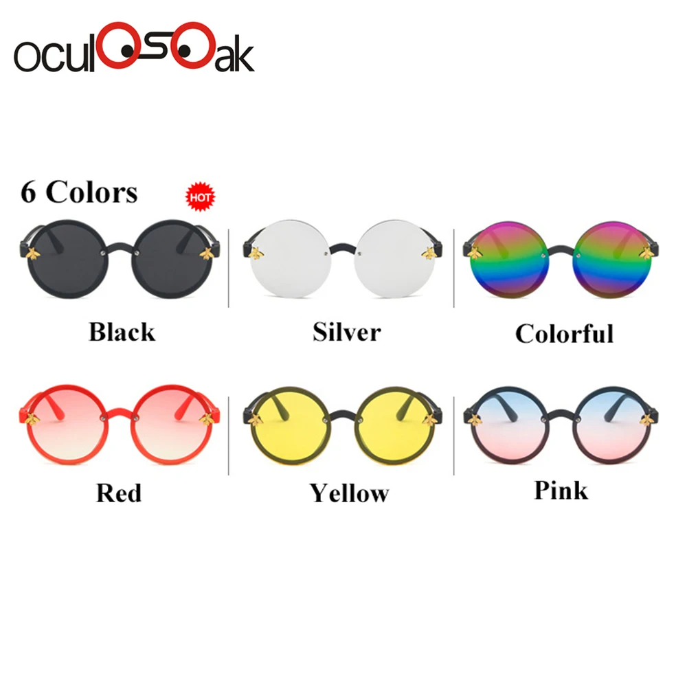 Oculosoak модные брендовые Детские солнцезащитные очки черные Ретро детские с УФ